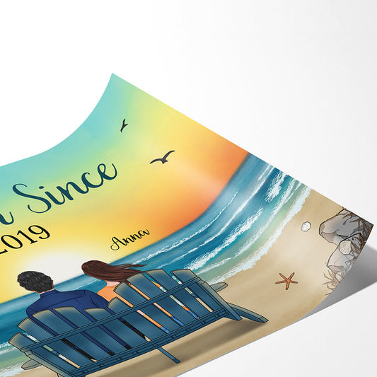 0489S595GUS2 Personalized Posters Gifts People Couples Beach
