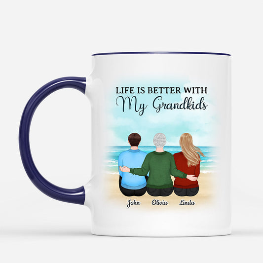 0514MUS2 Personalized Mug Gifts Grandkids Grandma Grandpa Christmas