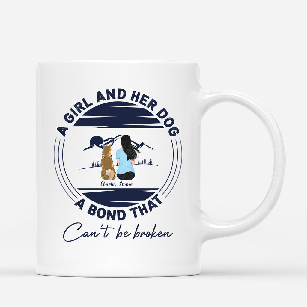 0548MUS1 Personalized Mugs Gifts Sitting Dog Dog Lovers