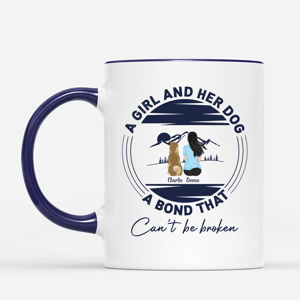 0548MUS3 Personalized Mugs Gifts Sitting Dog Dog Lovers
