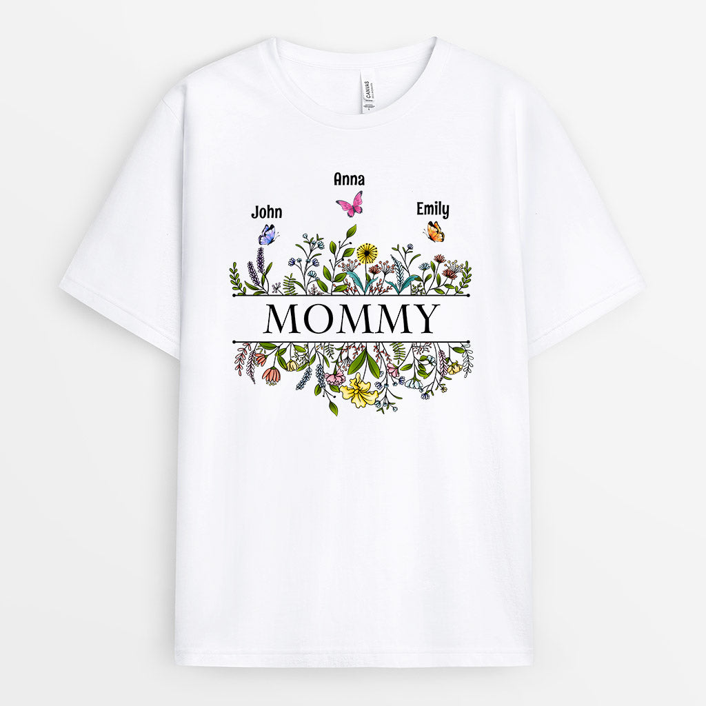 0640AUS1 Personalized T shirts Gifts Flowers Grandma Mom
