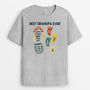 0737Aus2 Personalized T shirts Gifts Kids Footprints Grandpa Dad Fathers Day