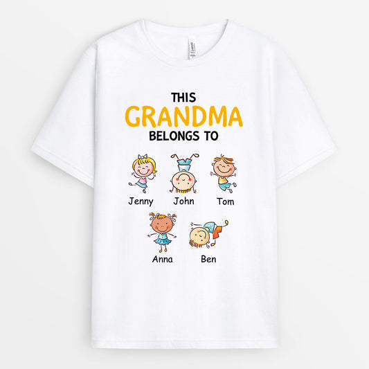 0741Aus2 Personalized T shirts Gifts Grandkids Grandma Mom