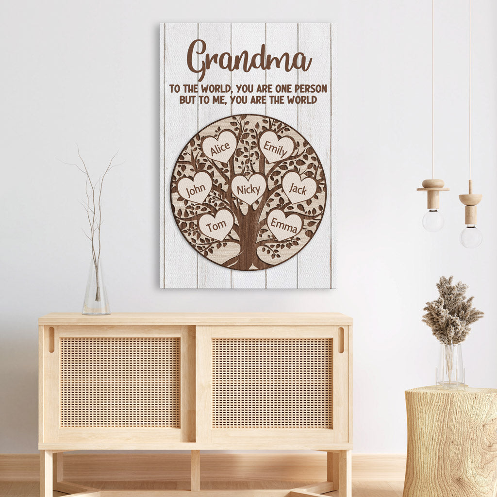 0759CUS3 Personalized Canvas Gifts Parents Mom Dad