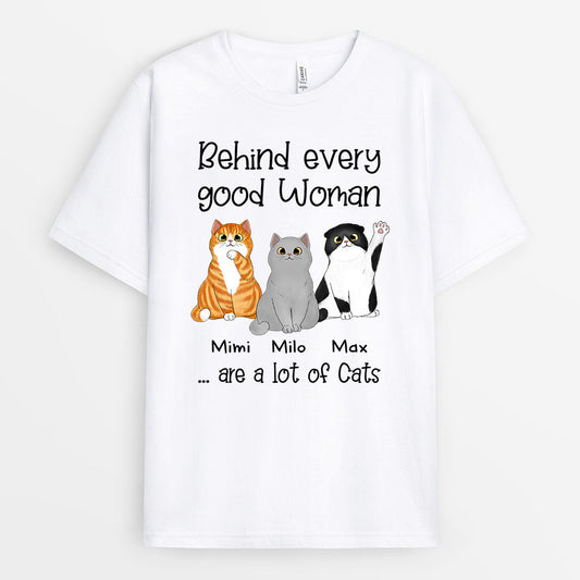 0763AUK2 Personalised T shirts Gifts Cat Cat Lovers