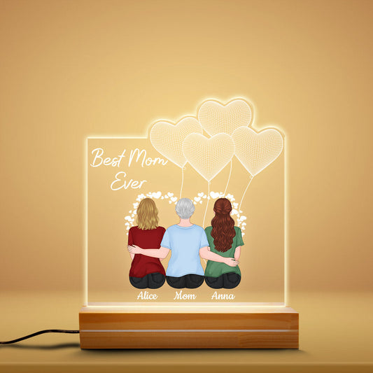 0778LUS1 Personalized 3D LED Light Gifts Mother Grandma Mom