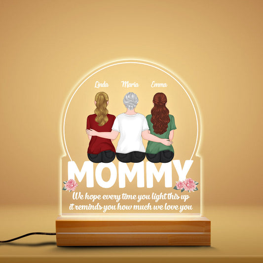 0811LUS1 Personalized 3D LED Light Gifts Mother Grandma Mom