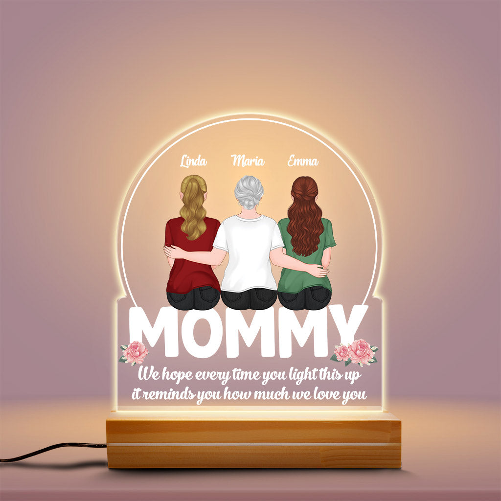 0811LUS2 Personalized 3D LED Light Gifts Mother Grandma Mom