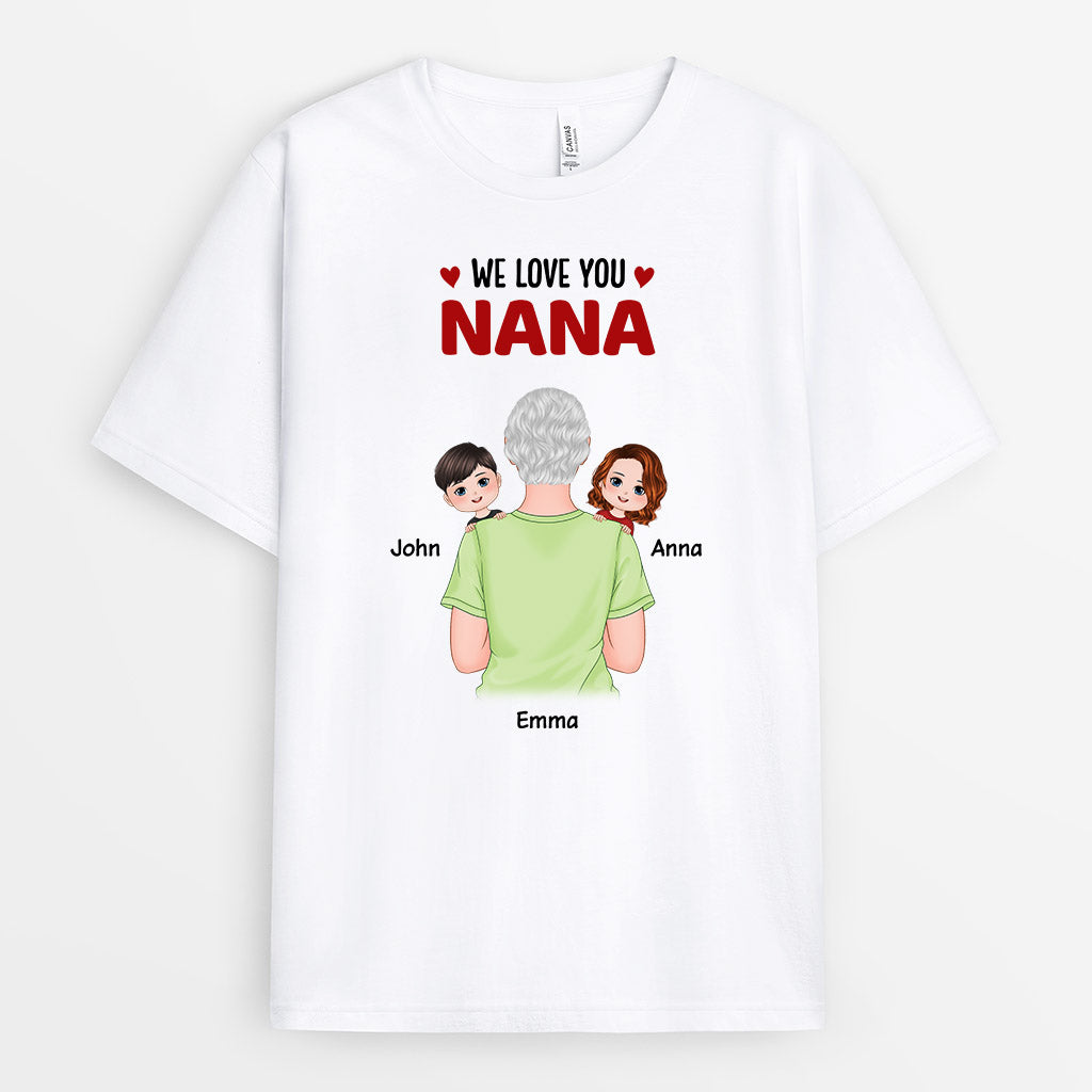0830AUS1 Personalized T shirts Gifts Shoulder Grandma Mom