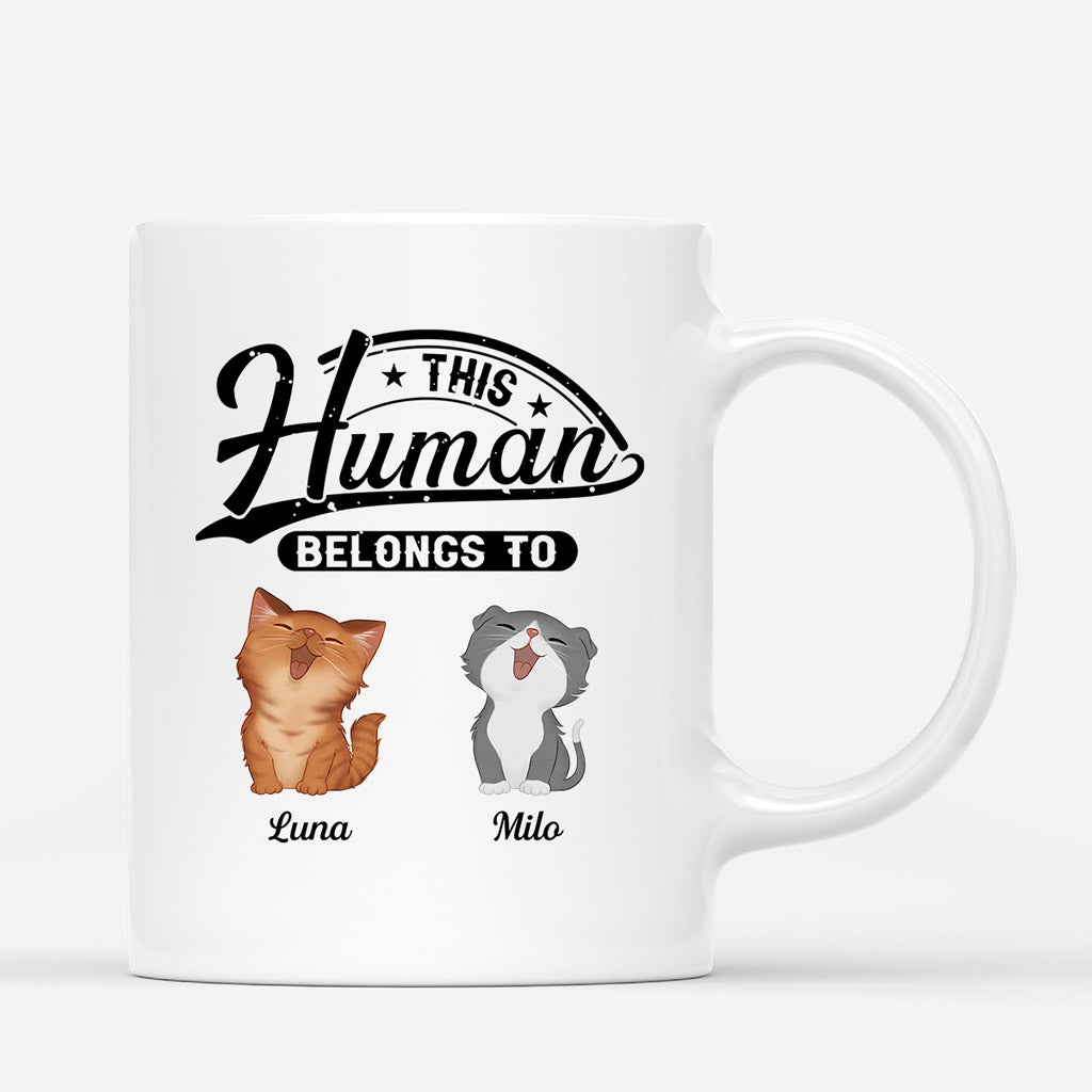 0843MUS1 Personalized Mugs Gifts Walking Cat Lovers