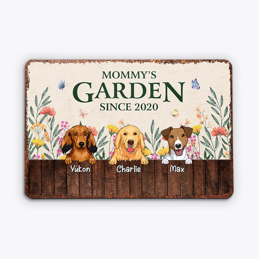 0887EUS1 Personalized Metal Sign Gifts Garden Grandma Mom