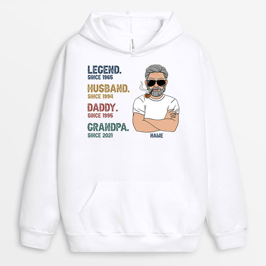 0004H158BUS1 Personalized Hoodie gifts Man Grandpa Dad