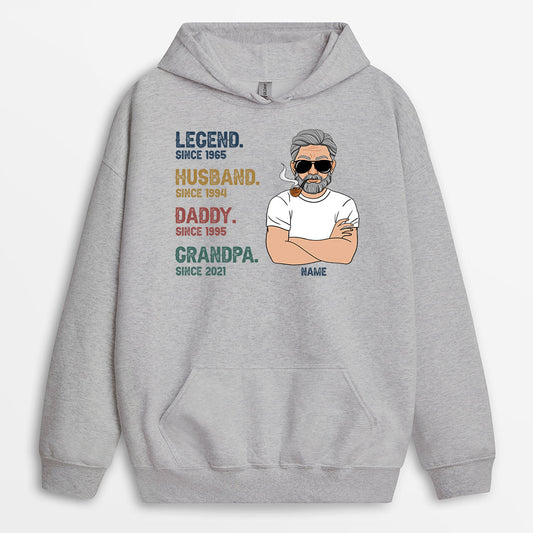 0004H158BUS2 Personalized Hoodie gifts Man Grandpa Dad