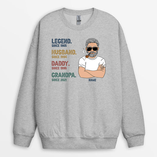 0004W158BUS1 Personalized Sweatshirt gifts Man Grandpa Dad
