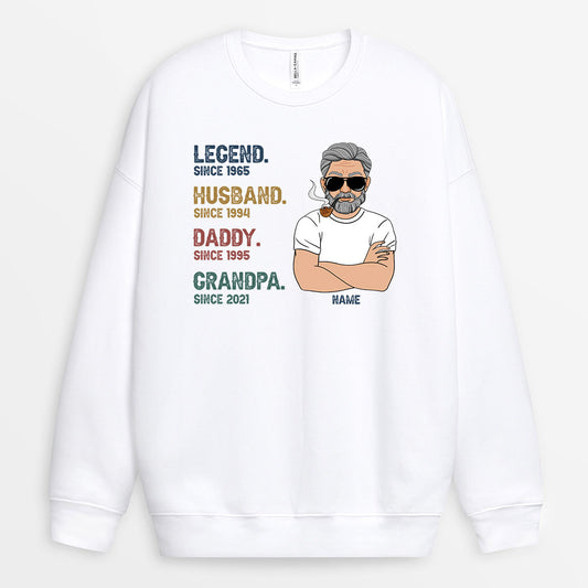 0004W158BUS2 Personalized Sweatshirt gifts Man Grandpa Dad