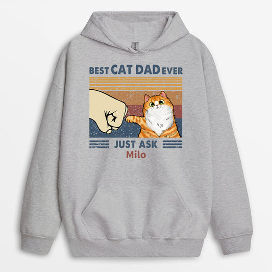 0060HUK1 Personalised Hoodie gifts Cat Lovers Text