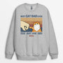 0060WUK1 Personalised Sweatshirt gifts Cat Lovers Text