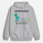 0115HUS2 Personalised Hoodie Gifts Dinosaurs Grandma Mom