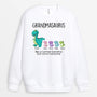 0115WUS1 Personalised Sweatshirt Gifts Dinosaurs Grandma Mom