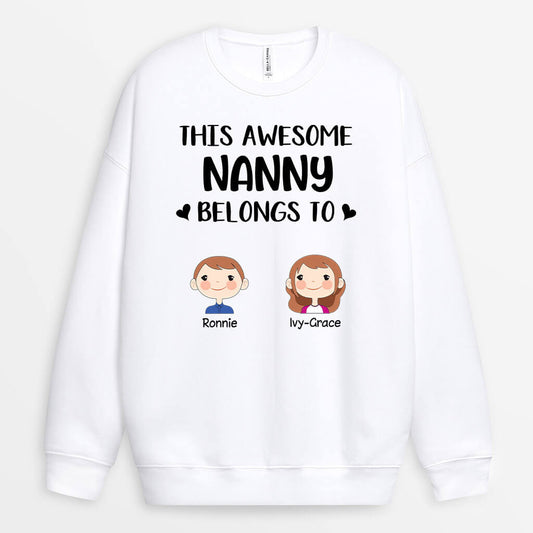 0141WUS1 Personalized Sweatshirt gifts Kid Grandma Mom