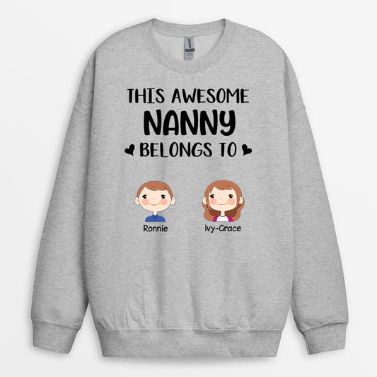 0141WUS2 Personalized Sweatshirt gifts Kid Grandma Mom
