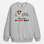 0173WUS2 Customized Sweatshirt presents Dog Lovers Heart Beats