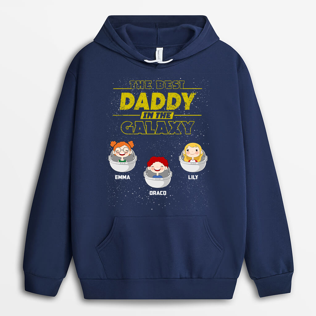 0261HUS2 Customised Hoodie gifts Kid Grandpa Dad Galaxy
