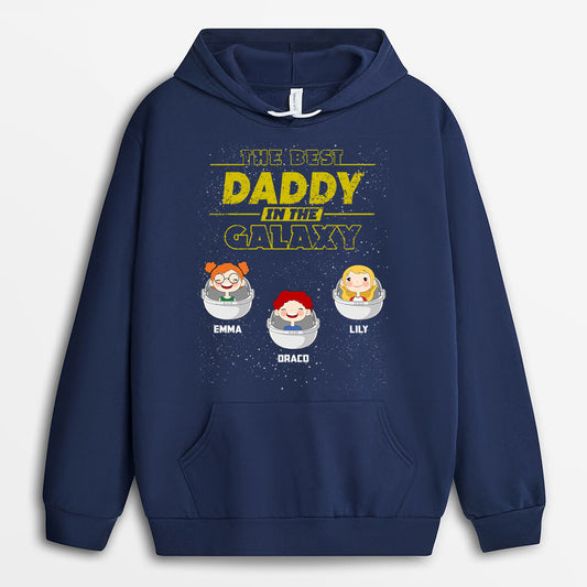 0261HUS2 Customised Hoodie gifts Kid Grandpa Dad Galaxy
