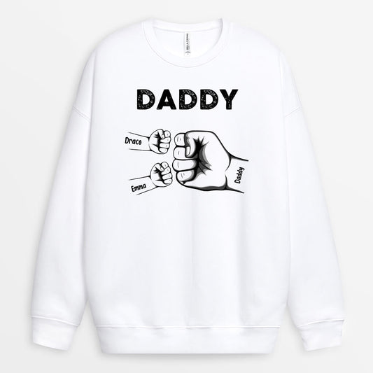 0263WUS1 Customized Sweatshirt gifts Fist Grandpa Dad