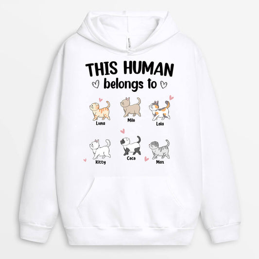 0304HUS1 Customized Hoodie gifts Cat Lovers Text