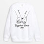 0415WUS1 Customized Sweatshirt Gifts Hand Couples Lovers Heart