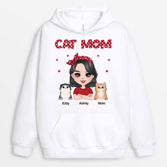 0479HUS1 Personalized Hoodie Gifts Cat Cat Lovers CatMom CatDaddy