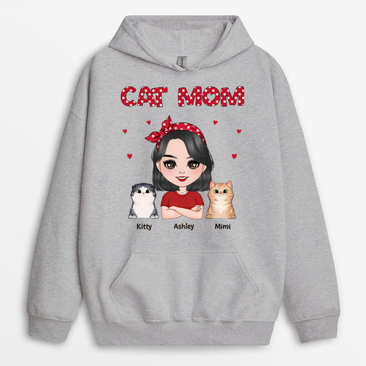 0479HUS2 Personalized Hoodie Gifts Cat Cat Lovers CatMom CatDaddy