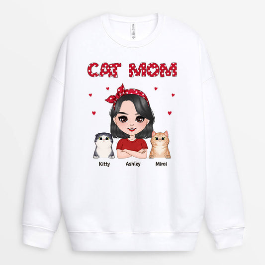 0479WUS1 Personalized Sweatshirt Gifts Cat Cat Lovers CatMom CatDaddy