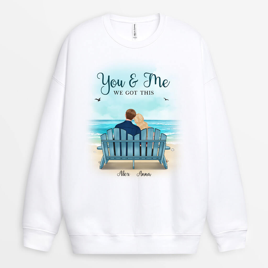 0482WUS1 Personalized Sweatshirt Gifts Lovers Couple