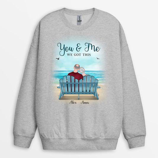 0482WUS2 Personalized Sweatshirt Gifts Lovers Couple
