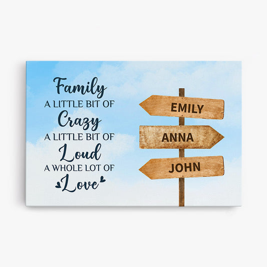 0546CUS1 Personalized Canvas Gifts Family Mom Dad