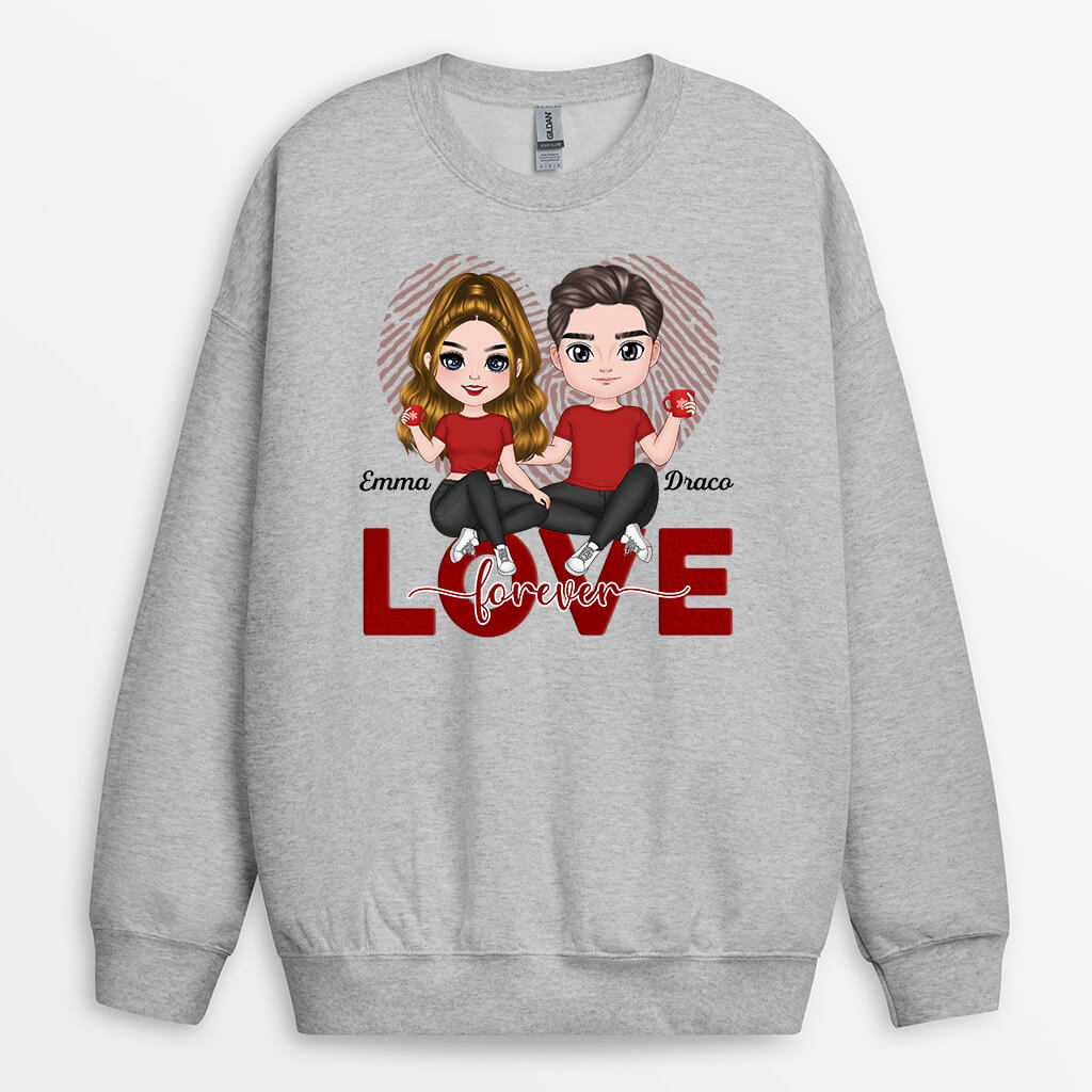 0626Wus1 Personalized Sweatshirt Gifts Love Couples Lovers Christmas
