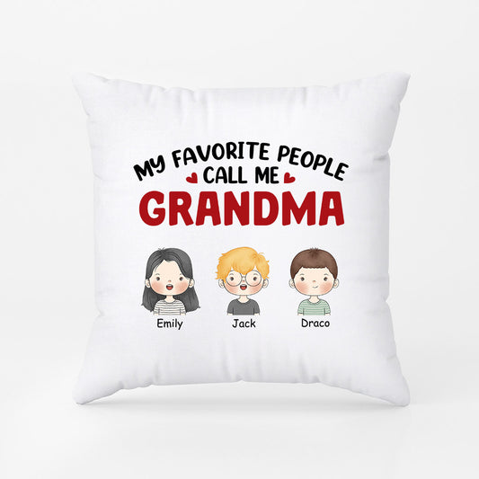 0857PUS2 Personalized Pillows Gifts Kids Grandma Mom