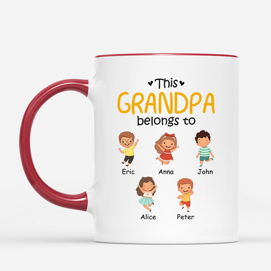 0865MUS2 Personalized Mugs Gifts Kids Grandpa Dad