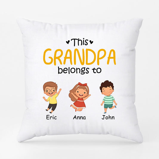 0865PUS2 Personalized Pillows Gifts Grandpa Dad