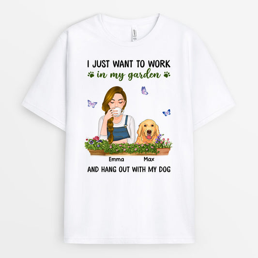 0872AUS1 Personalized T shirts Gifts Garden Dog Lovers
