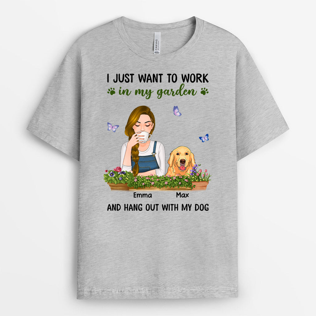 0872AUS2 Personalized T shirts Gifts Garden Dog Lovers