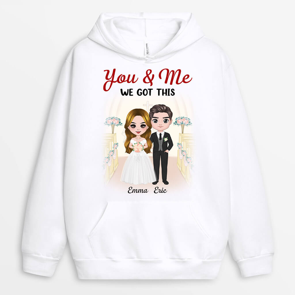 0900HUS1 Personalized Hoodie Gifts Wedding Couple