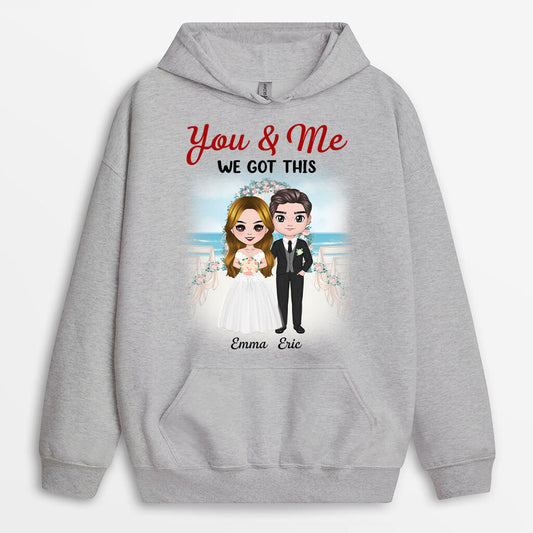 0900HUS2 Personalized Hoodie Gifts Wedding Couple