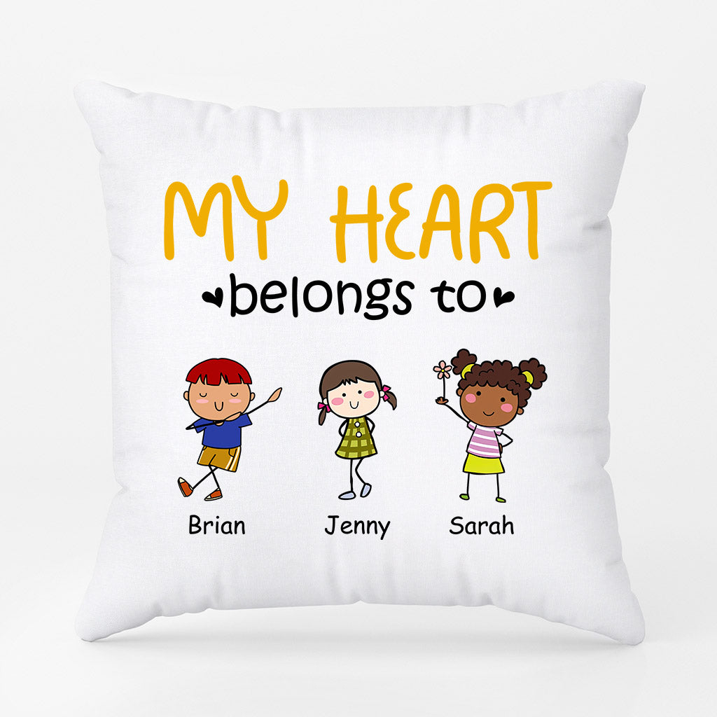 0904PUS1 Personalized Pillows Gifts Kids Mom Dad Grandma Grandad