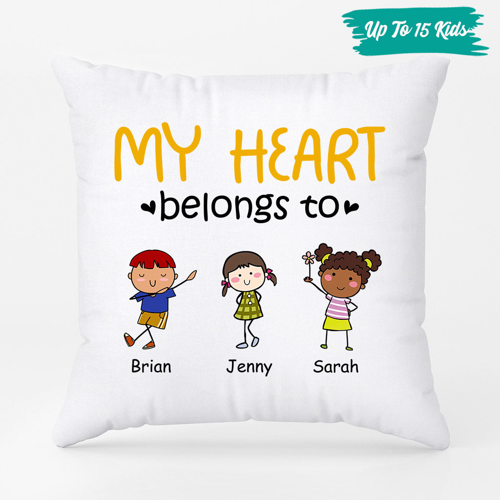 0904PUS2 Personalized Pillows Gifts Kids Mom Dad Grandma Grandad