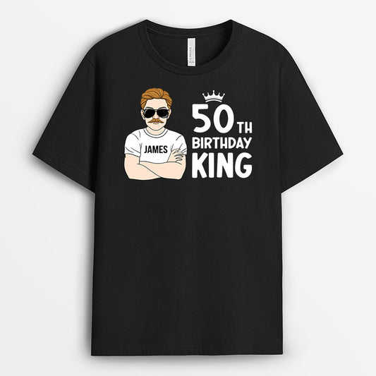 0905AUS1 Personalized T shirts Gifts Birthday King 50
