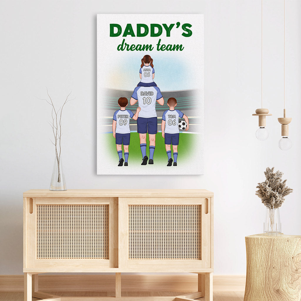 0908CUS3 Personalized Canvas Gifts Football Dad