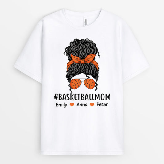 0910AUS1 Personalized T shirts Gifts Basketball Mom